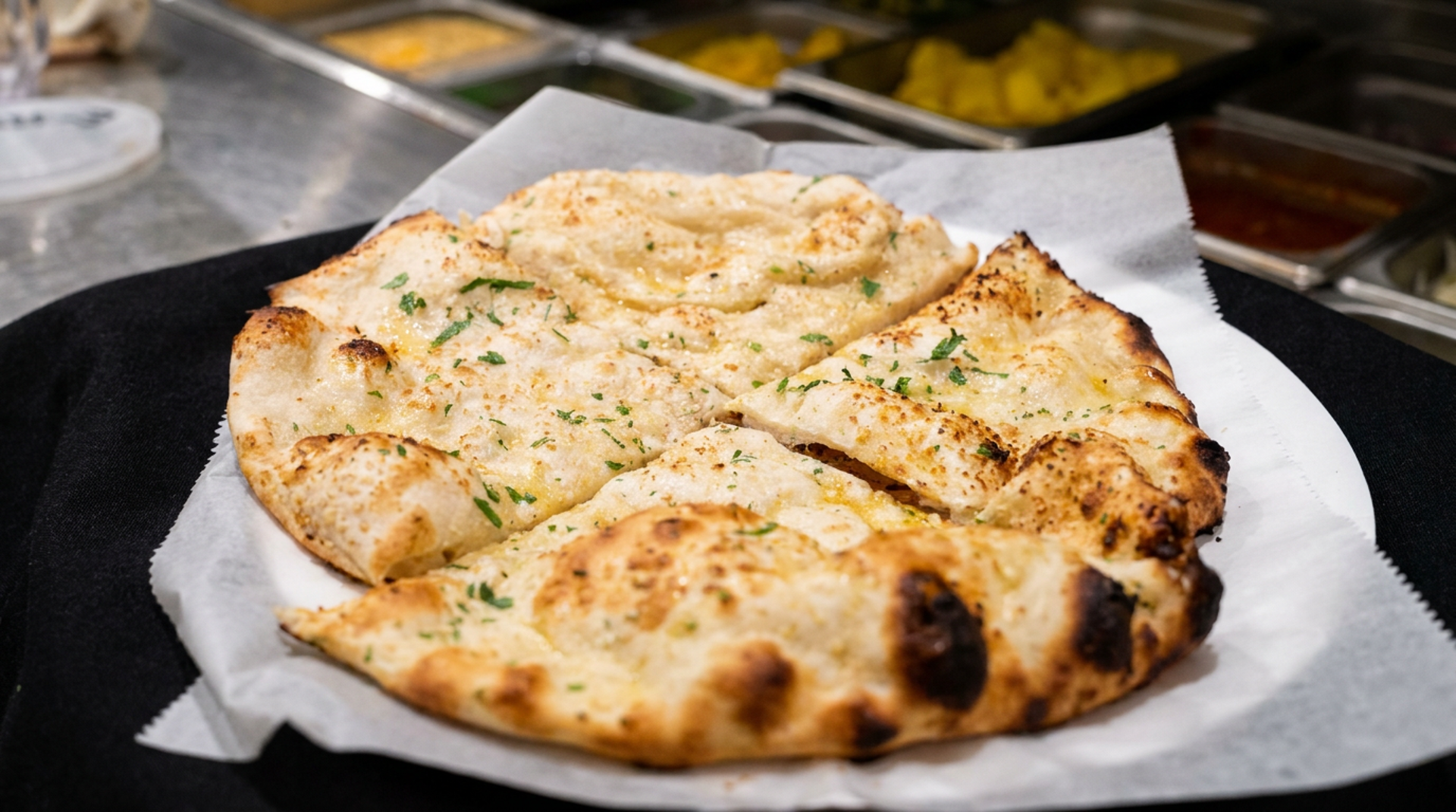 Naan, cut and ready