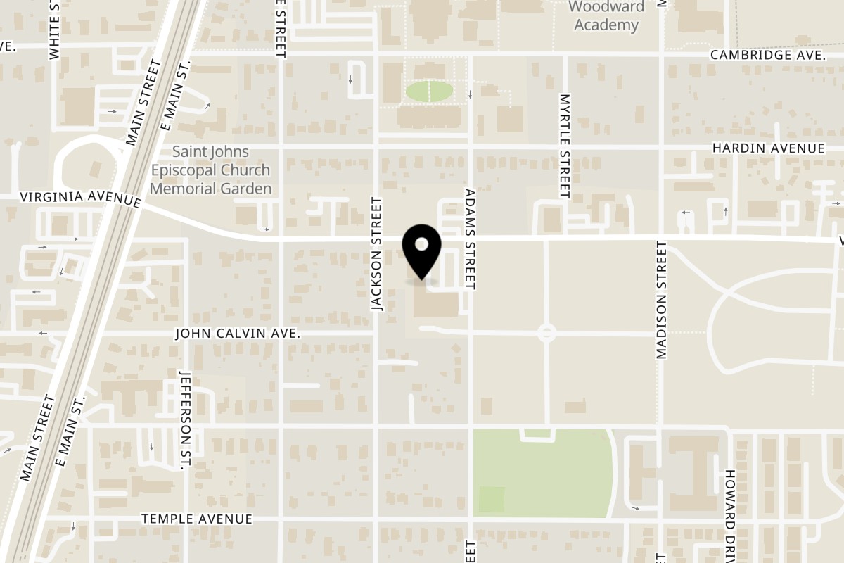 Map showing the location of Moon Spice Terminal on 1634 Virginia Ave in Atlanta